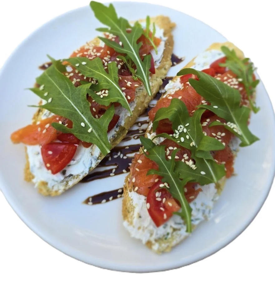 Bruschetta with salmon