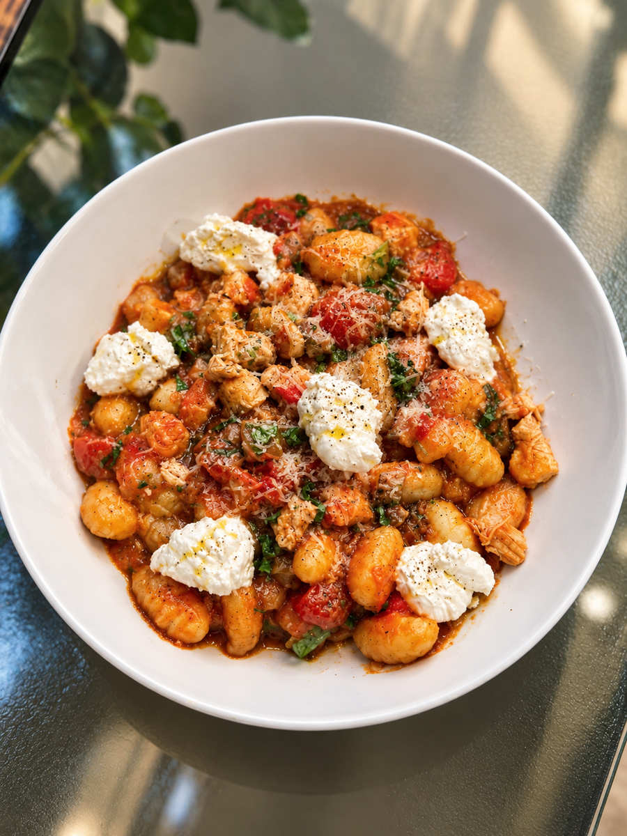 Ньокки с курицей и моцареллой