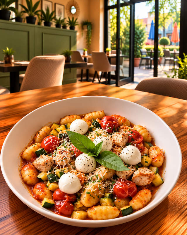Gnocchi s Pollo e Mozzarella