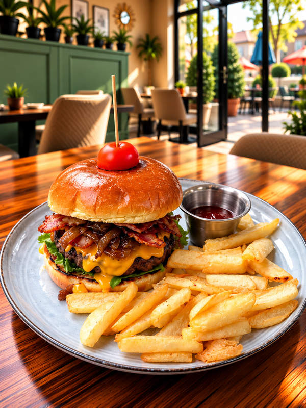 Fusion BBQ burger