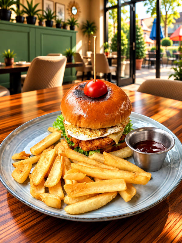 Fusion burger sa hrskavom piletinom