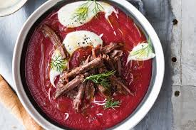 Borscht with meat