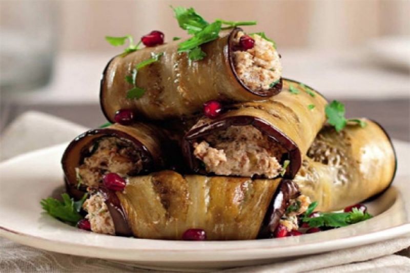 Eggplant with walnuts