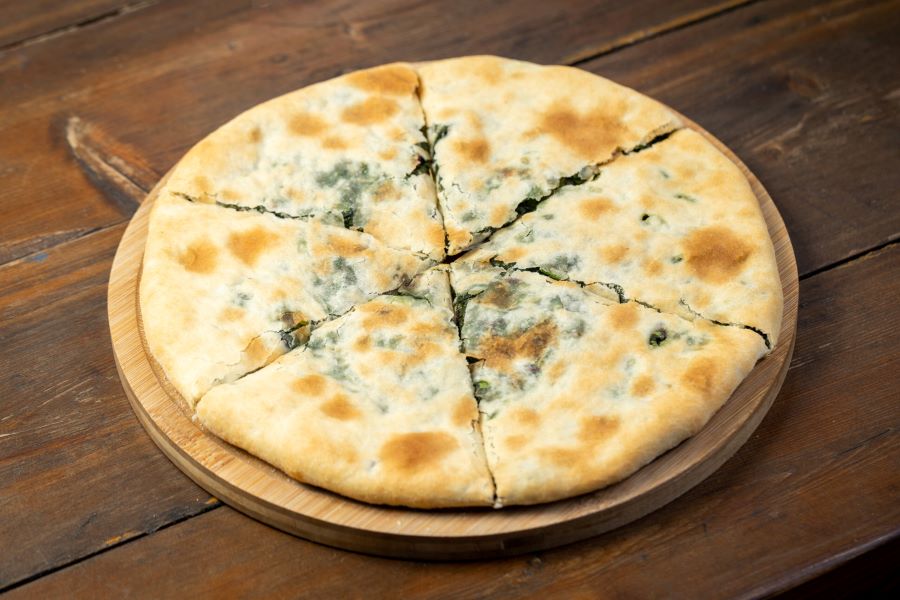 Spinach & suluguni khachapuri