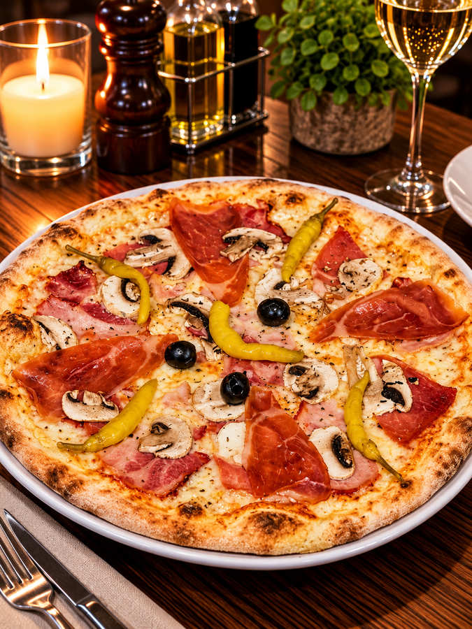 Porodična pizza Gurmanska - 64 cm