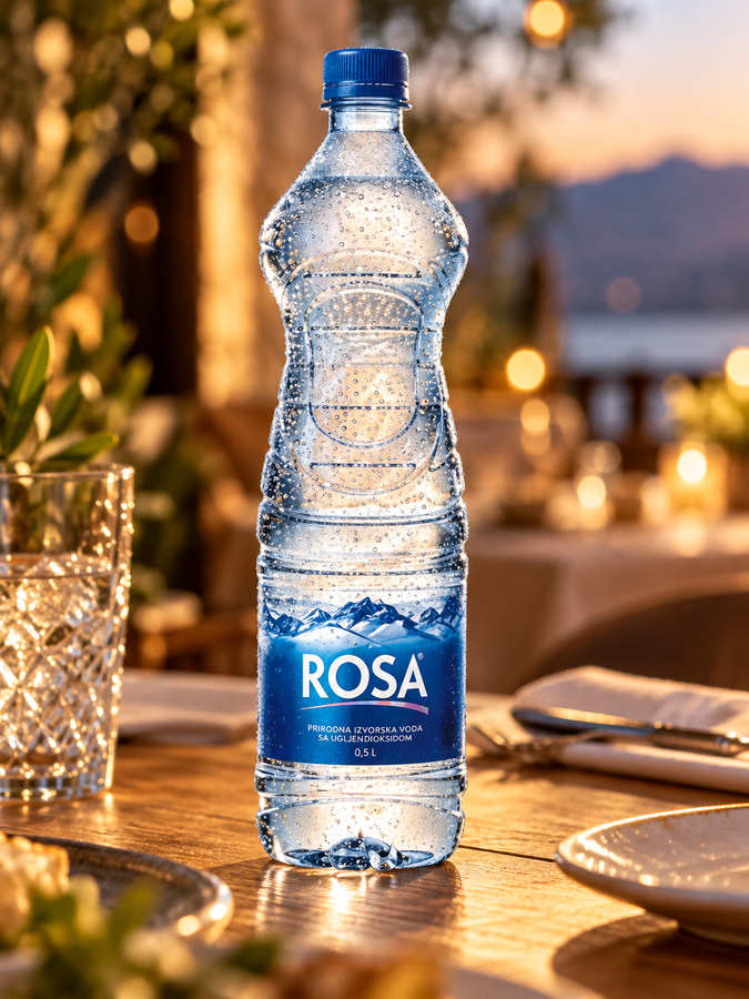 Rosa gazirana voda - flašica