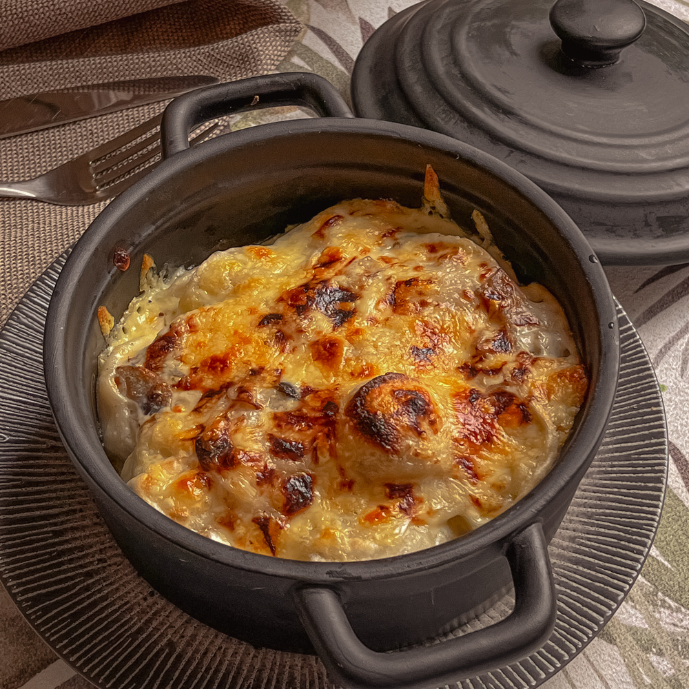 Mantar soslu ve peynirli fırınlanmış köfte 350 g