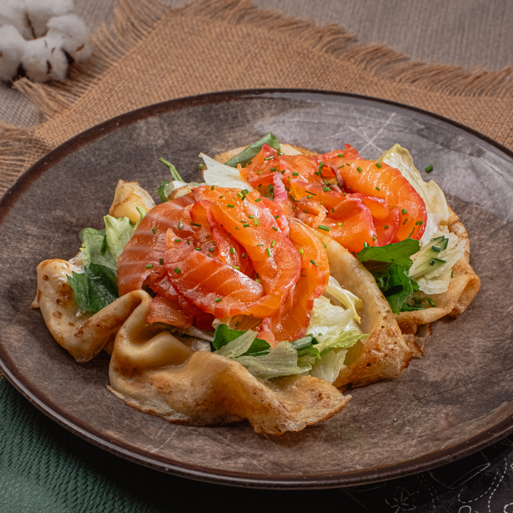 Pancakes with salmon and ricotta 350g