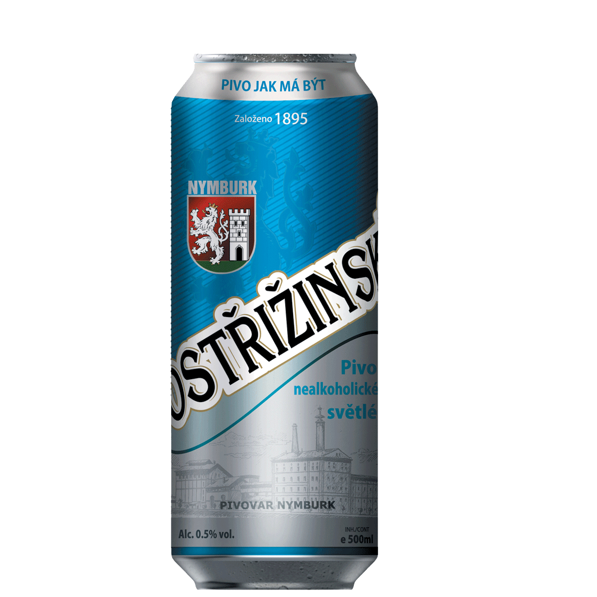 Pivo 0.5% alc. Postřižinske bezalkoholno 500 ml limenka