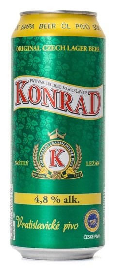 Pivo KONRAD 11° lager 4.8% alc. 500 ml limenka