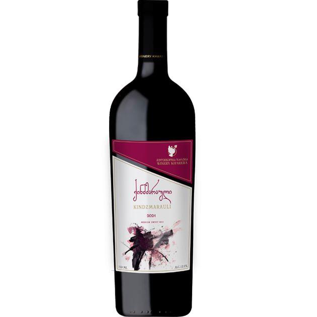 Şarap (Gürcistan) Khareba Kindzmarauli yarı kuru kırmızı 13% alkol 750 ml