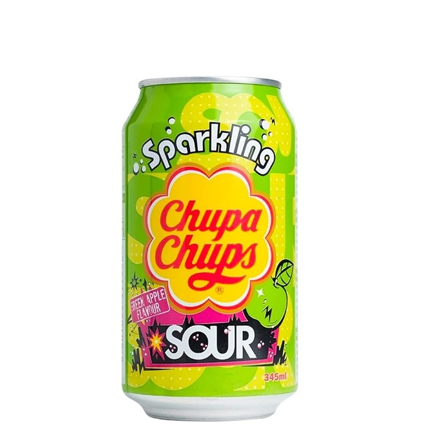 Газований напій Chupa Chups Кисле зелене яблуко 345 мл