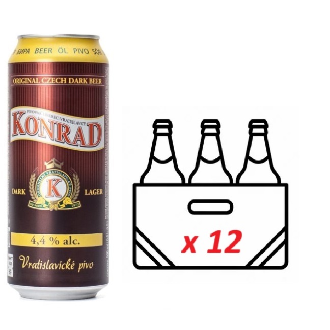 Pivo KONRAD 11° tamni lager 4.4% alc. 12x500 ml paket od 12 limenki