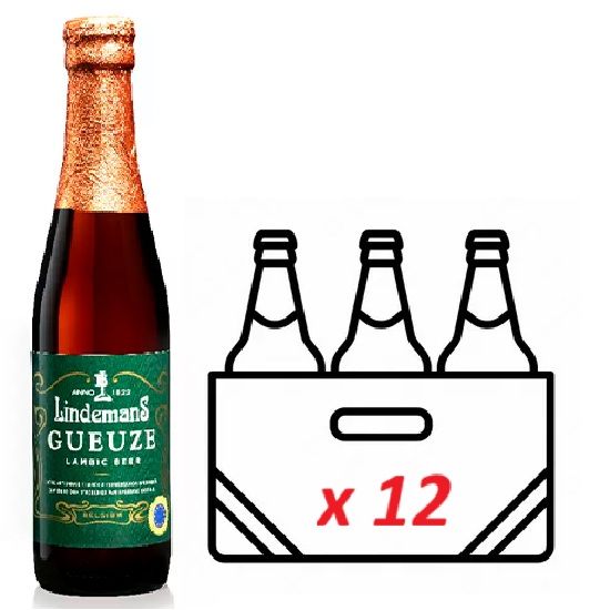 Пиво Lindemans GUEUZE 12x250 мл 5% alc. скло упаковка 12 пляшок