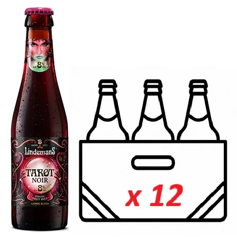 Пиво Lindemans TAROT NOIR 12x250 мл 8% alc. скло упаковка 12 пляшок