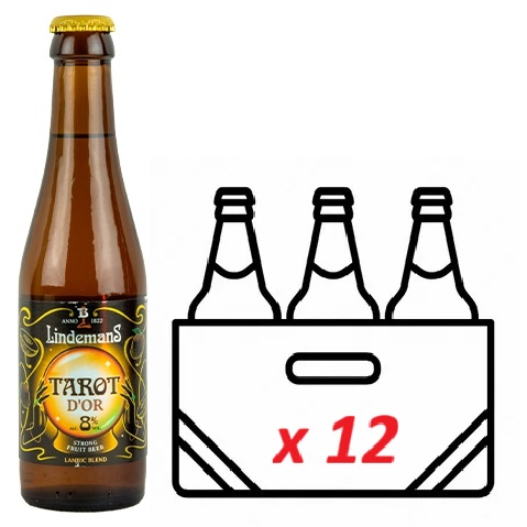 Пиво Lindemans TAROT d'OR 12x250 мл 8% alc. скло упаковка 12 пляшок