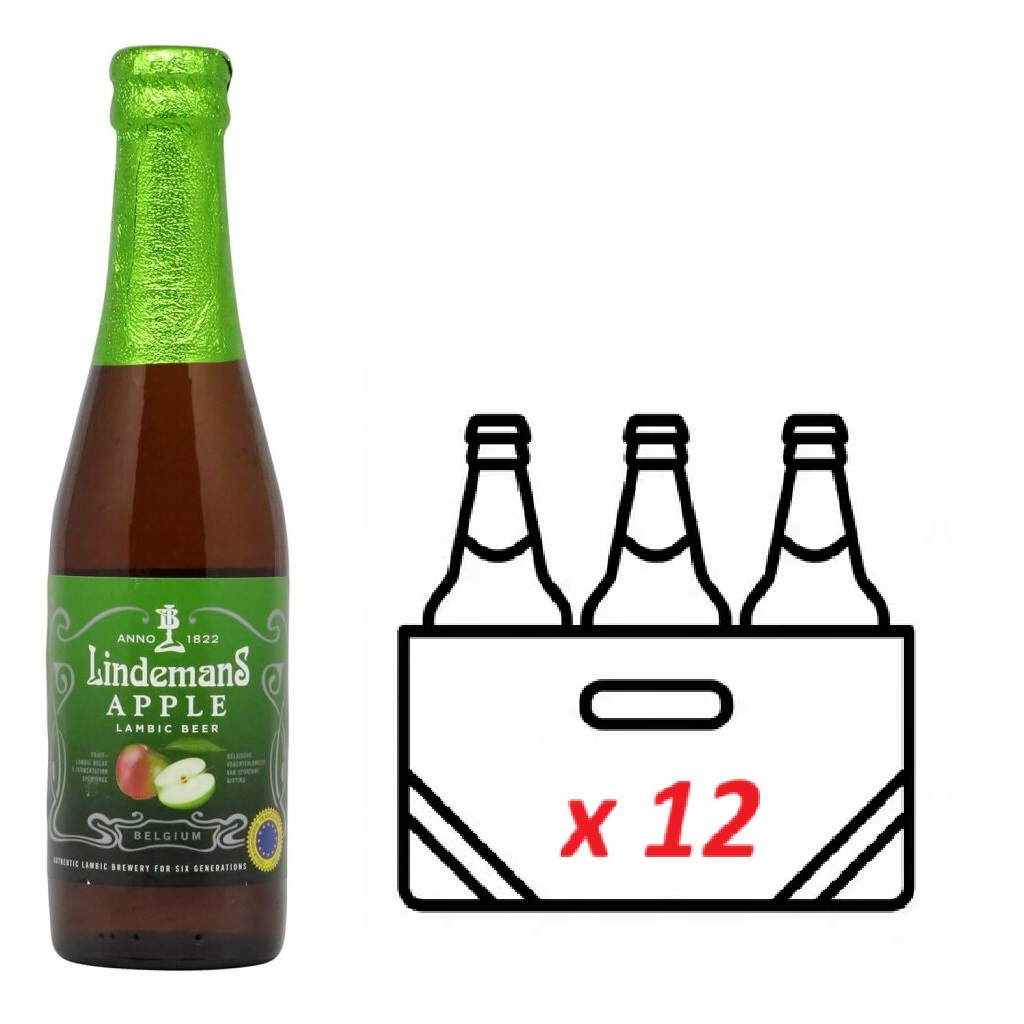 Пиво Lindemans APPLE 12x250 мл 3.5% alc. скло упаковка 12 пляшок