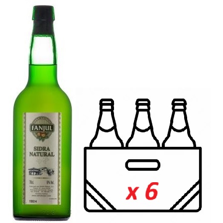 Сидр Fanjul Natural сухий 6% alc. 6x700 ml, упаковка 6 пляшок