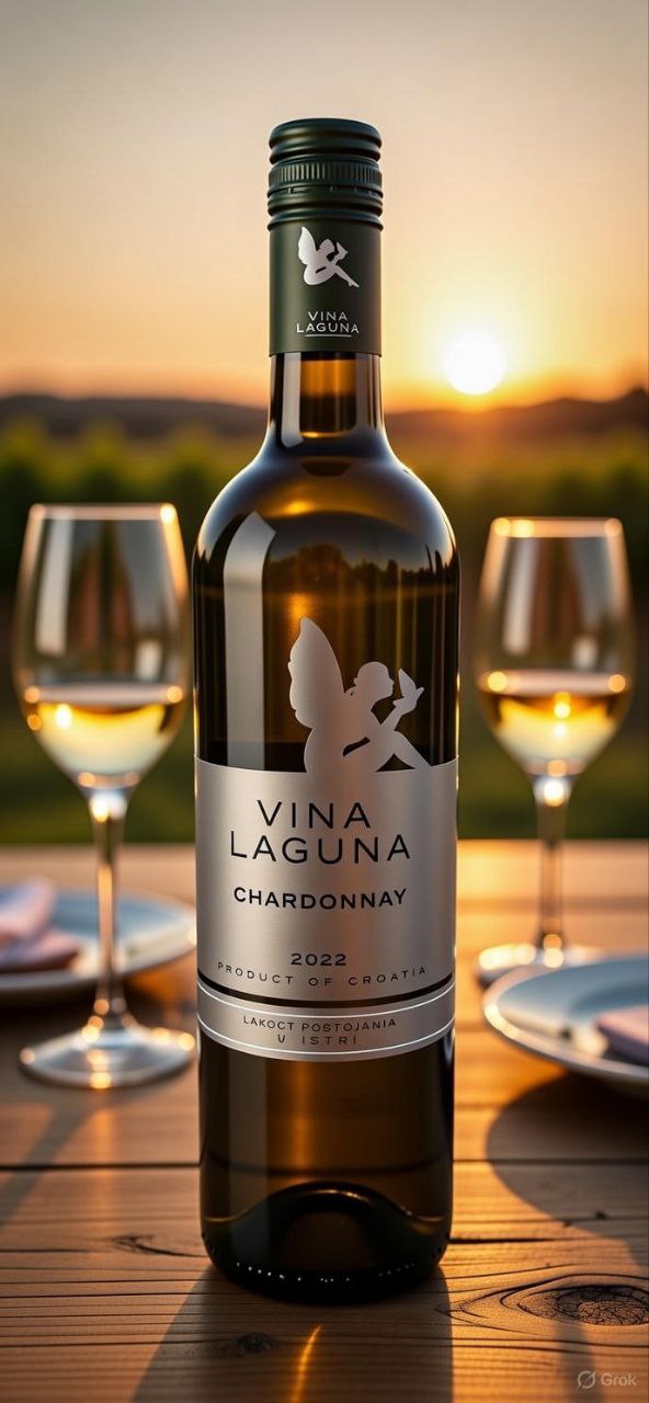 Vino (Hrvatska) Laguna Chardonnay suvo bjelo 12.0% alc. 750 ml