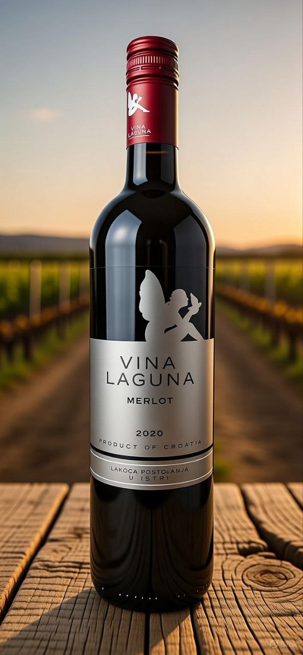 Vino (Hrvatska) Laguna Merlot suvo crno 13.0% alc. 750 ml