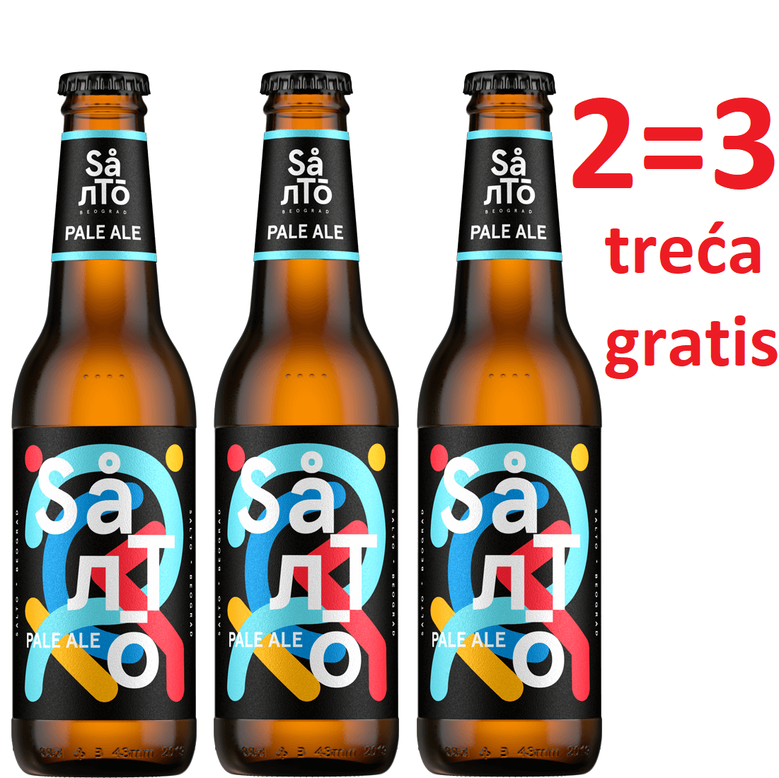 Pivo Salto PALE ALE 5.7% alc. 3x330 ml staklo paket od 3 boca
