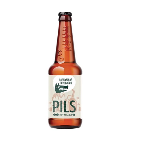 Пиво Волковська броварня PILS 5,2% алк. 450 мл скло