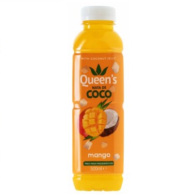 Напиток Queen's Nata de Coco Манго с кусочками кокоса 0,5 л ПЭТ