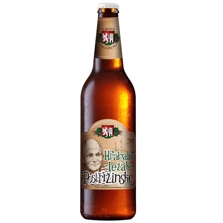 Pivo Postrižinske Hrabaluv lager 5.2% alc. 500 ml staklo