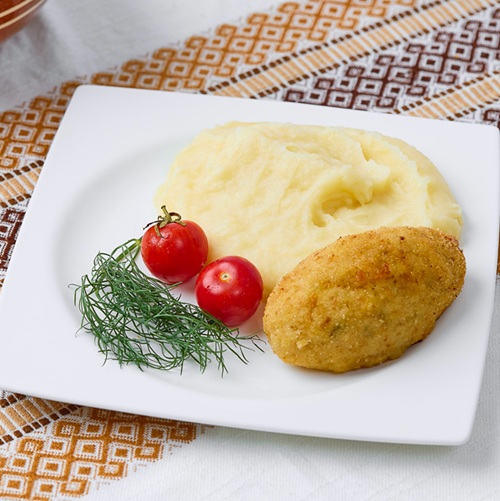 Kiev-Style Chicken Patty (served without side dish) 1 pc