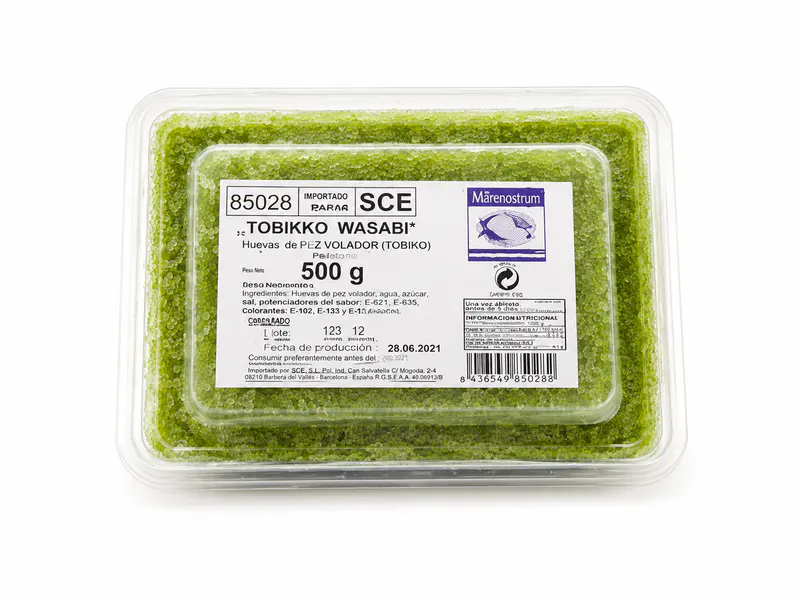 Zelena tobiko ikra, 0,5 kg