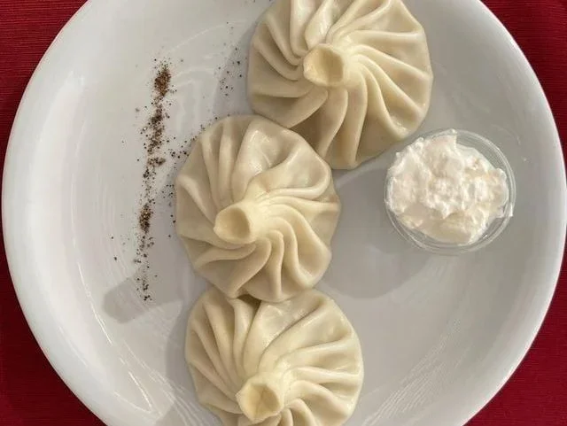 Khinkali with veal and lamb
