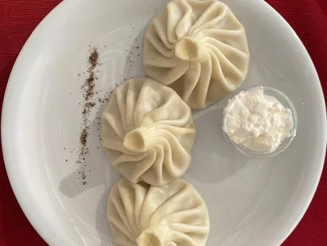 Khinkali with veal and pork